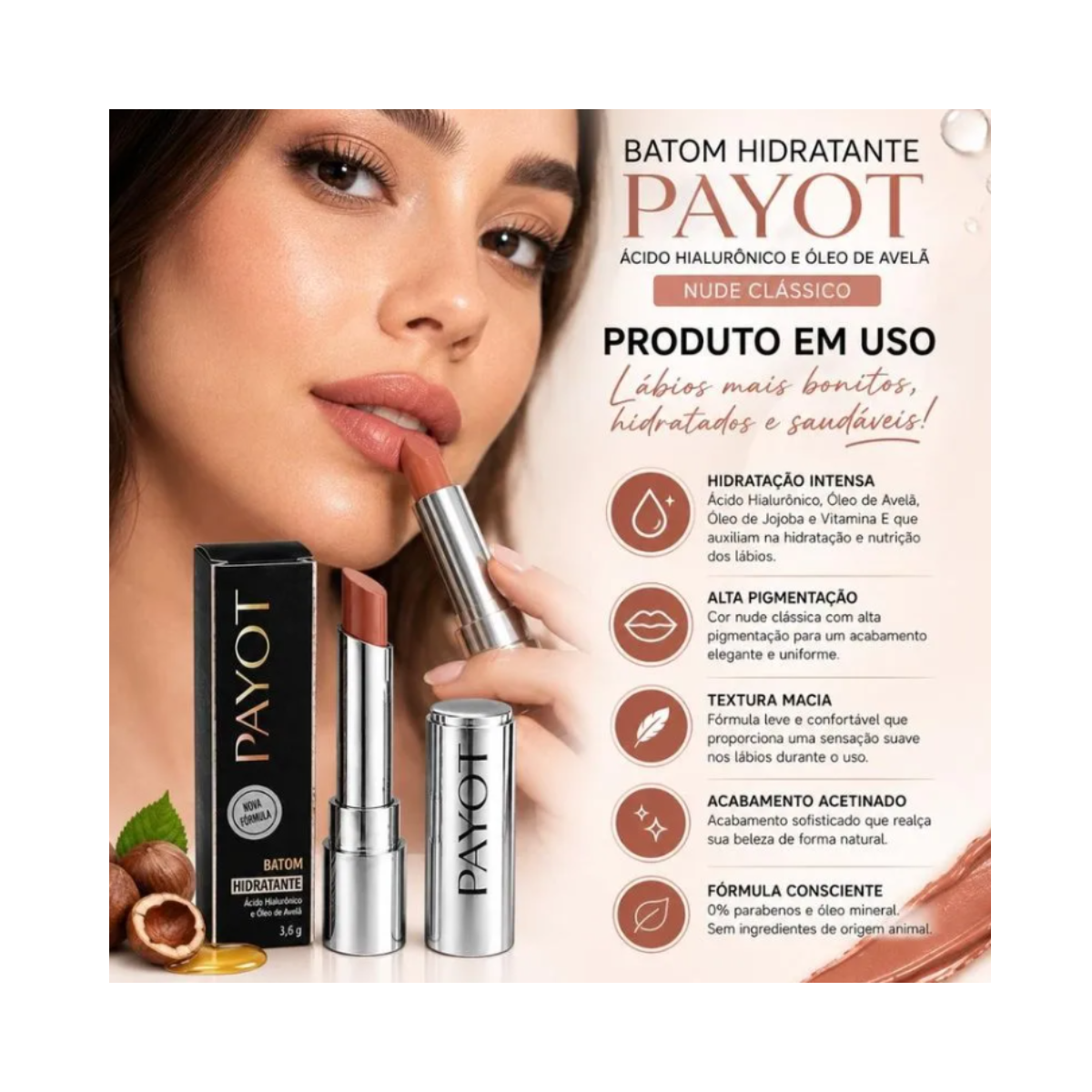 BATOM HIDRATANTE NUDE CLASSICO PAYOT
