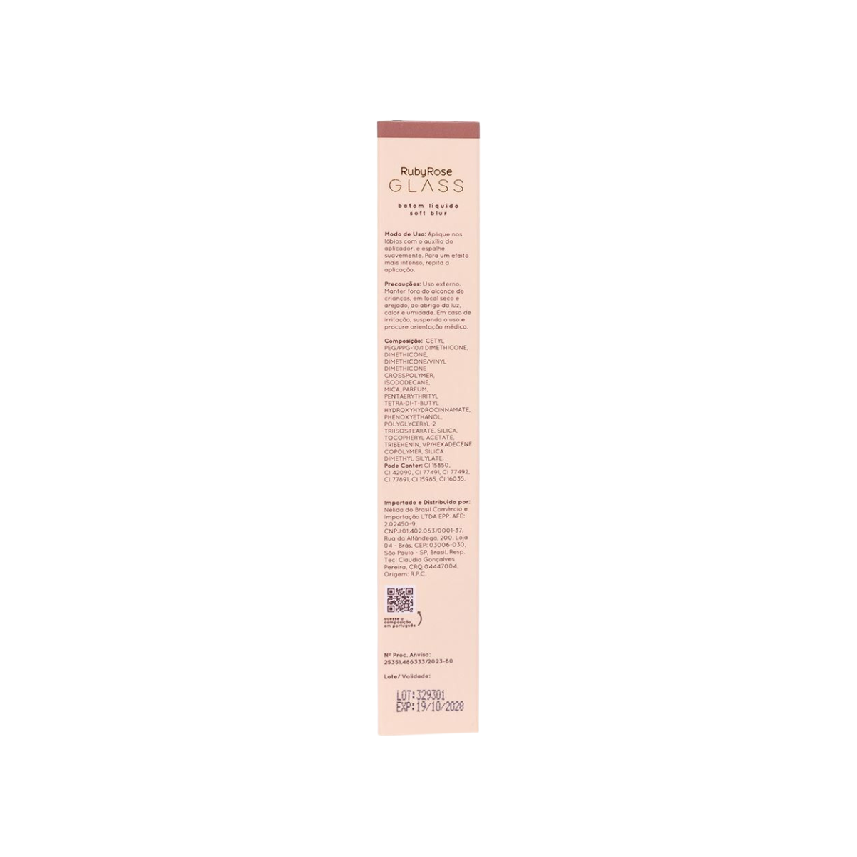 BATOM LÍQUIDO SOFT BLUR RUBY ROSE GLASS BG01 HB-579-1
