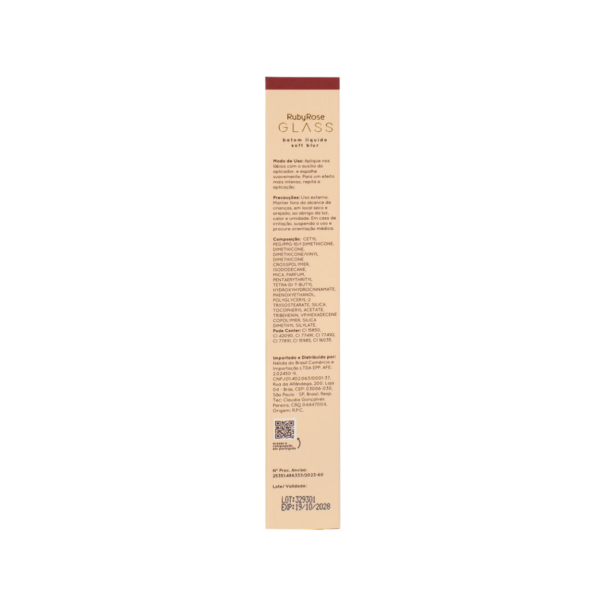 BATOM LÍQUIDO SOFT BLUR RUBY ROSE GLASS BG04 HB-579-4