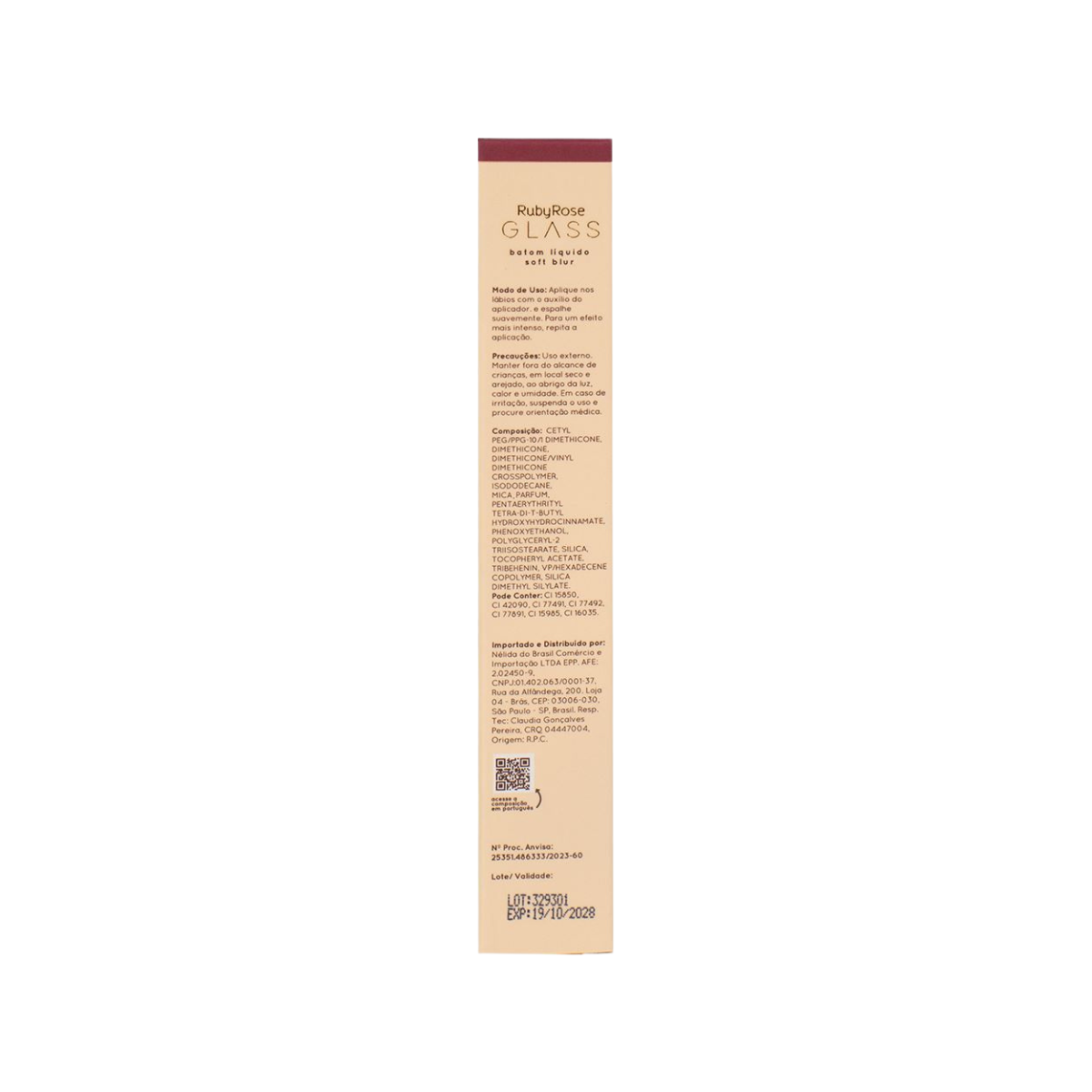 BATOM LÍQUIDO SOFT BLUR RUBY ROSE GLASS BG05 HB-579-5