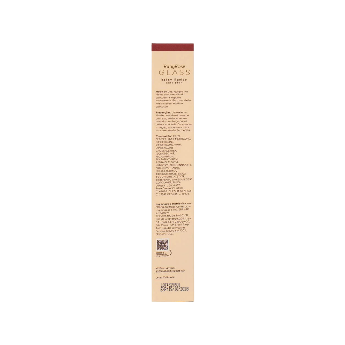 BATOM LÍQUIDO SOFT BLUR RUBY ROSE GLASS BG08 HB-579-8