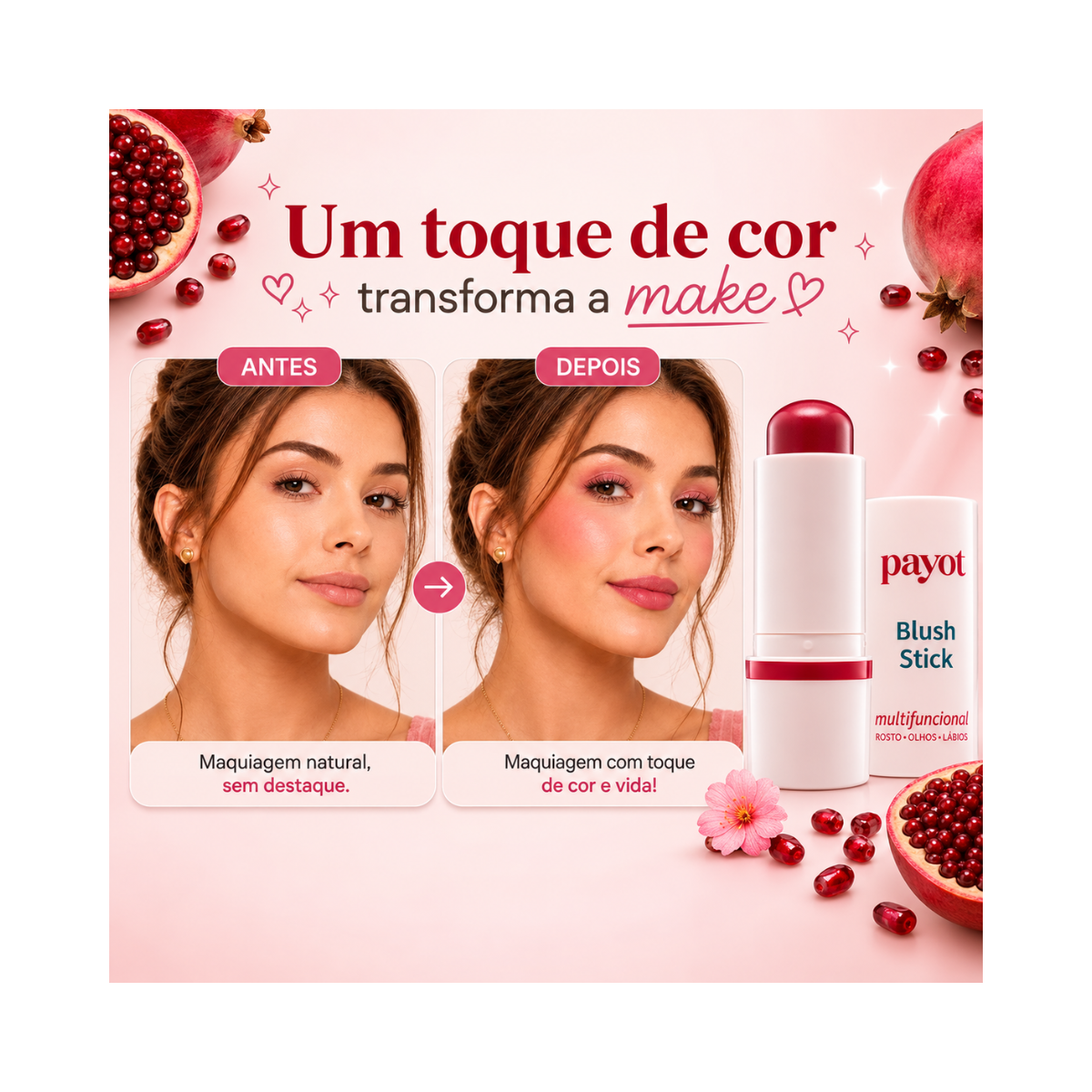 BLUSH STICK MULTIFUNCIONAL TORTA DE ROMA 10 PAYOT 6G