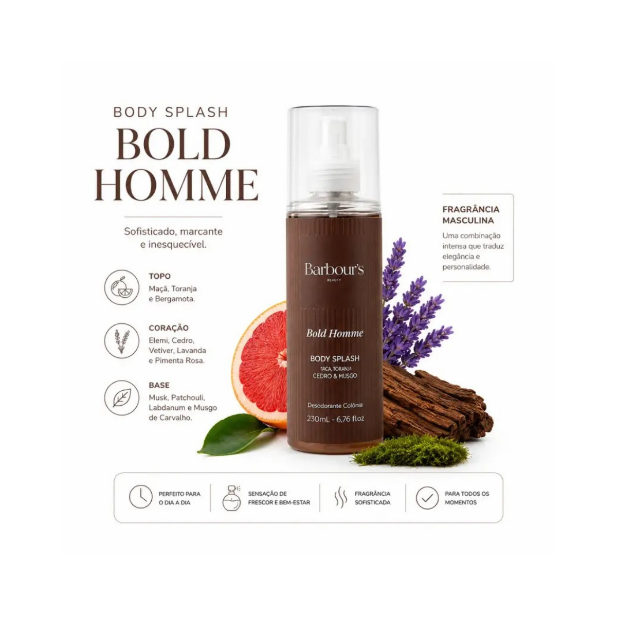 BODY SPLASH BOLD HOMME BARBOURS 200ML