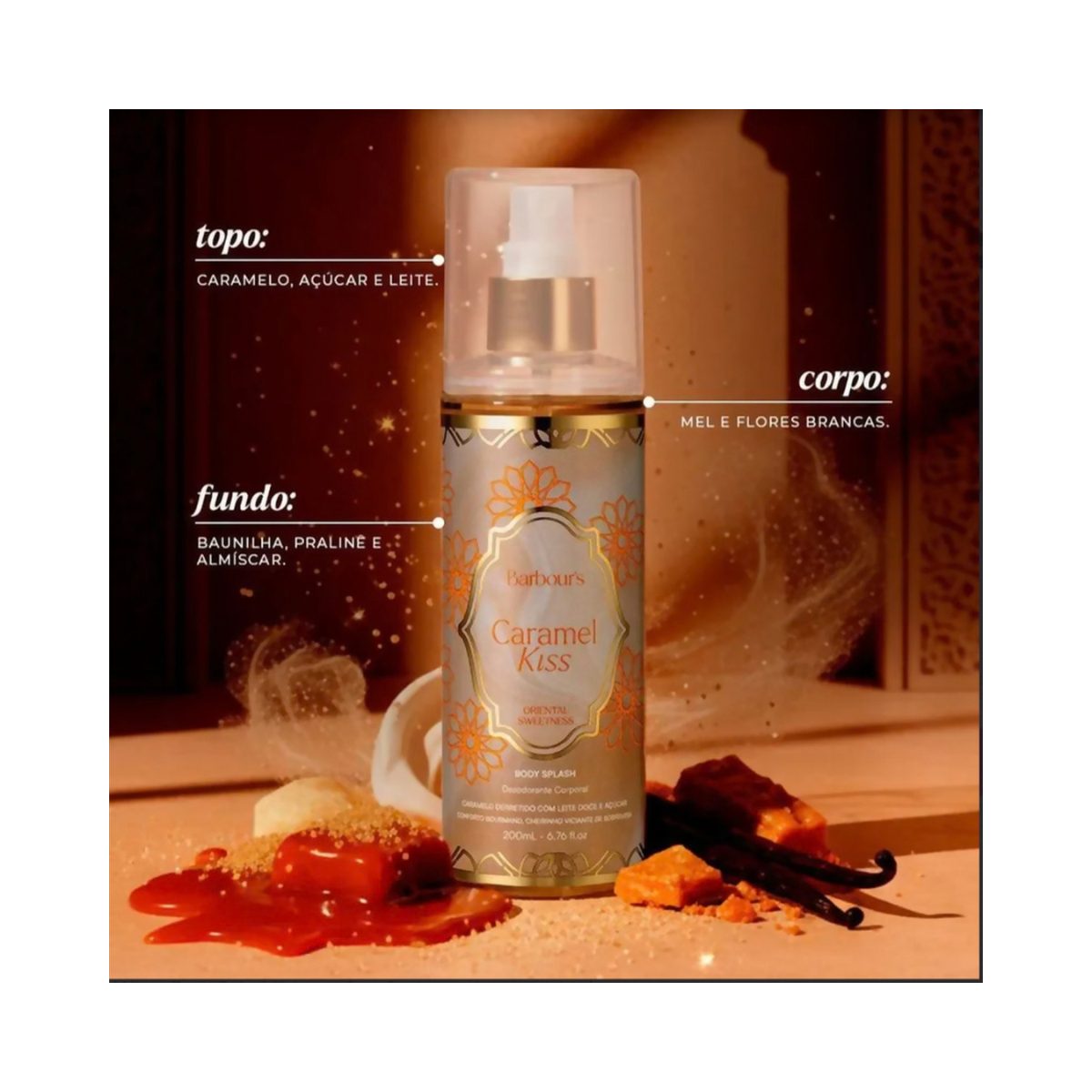 BODY SPLASH CARAMEL KISS BARBOURS 200ML