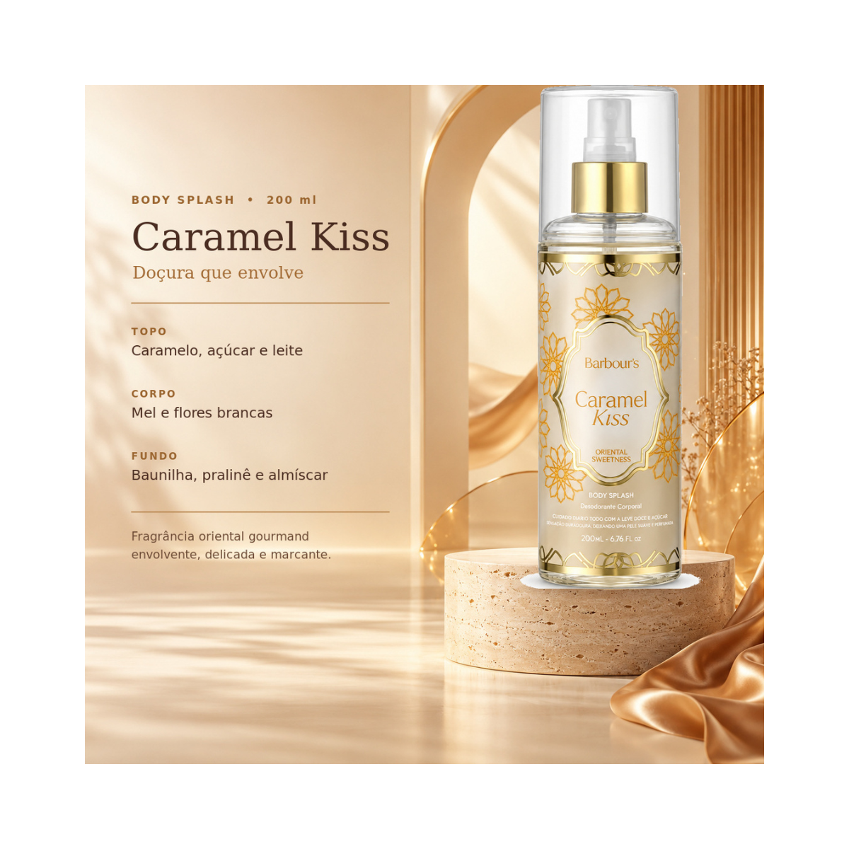 BODY SPLASH CARAMEL KISS BARBOURS 200ML