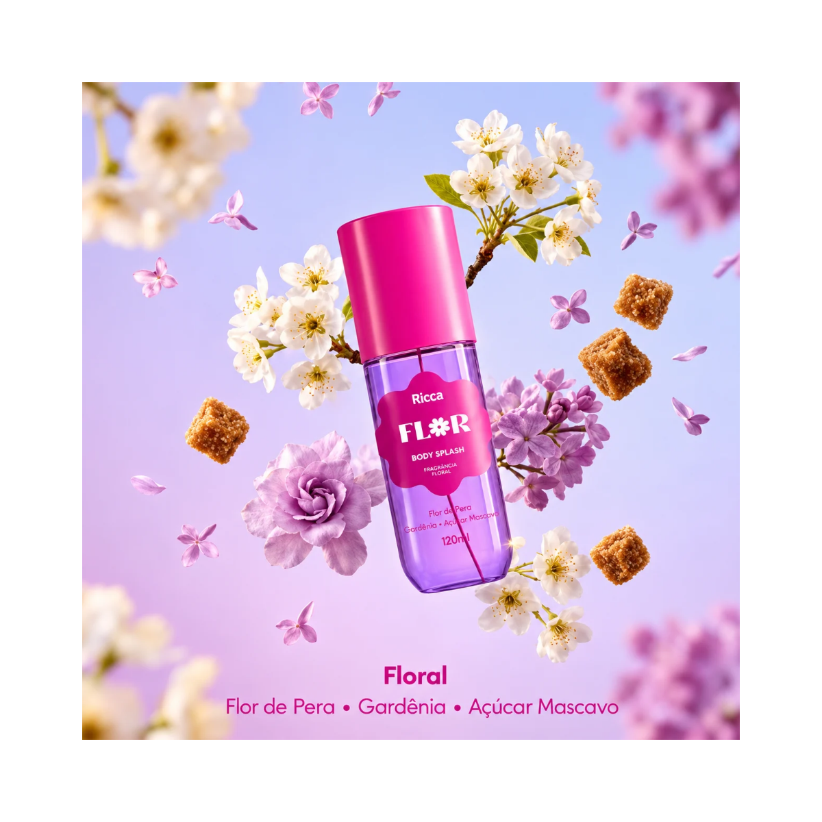BODY SPLASH DEO COLÔNIA RICCA FLOR GARDÊNIA150ML