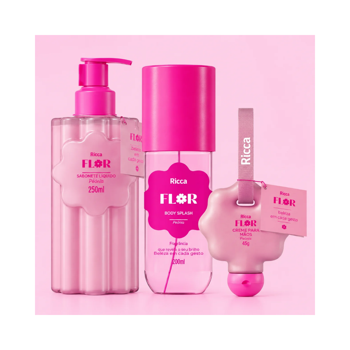 BODY SPLASH DEO COLÔNIA RICCA FLOR PEÔNIA150ML