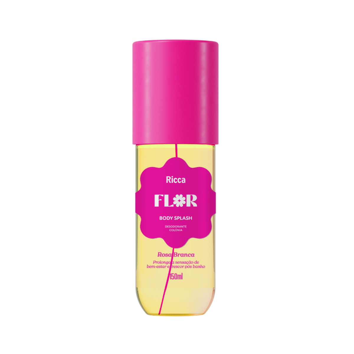 BODY SPLASH DEO COLÔNIA RICCA FLOR ROSA BRANCA 150ML