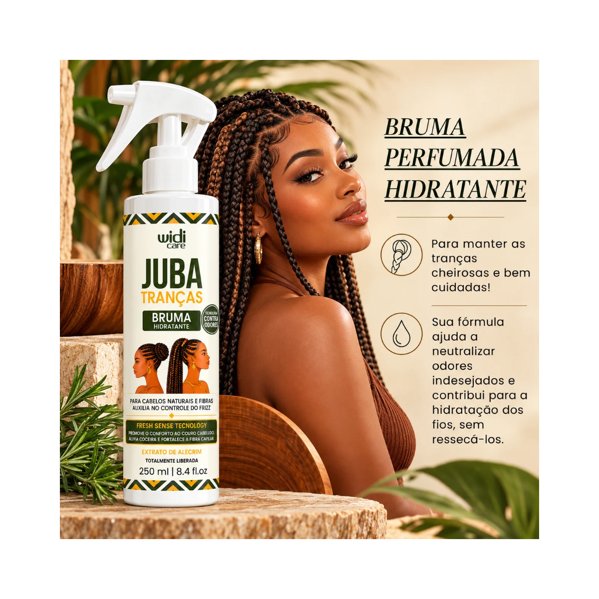 BRUMA PERFUMADA JUBA TRANÇA WIDI CARE 120ML