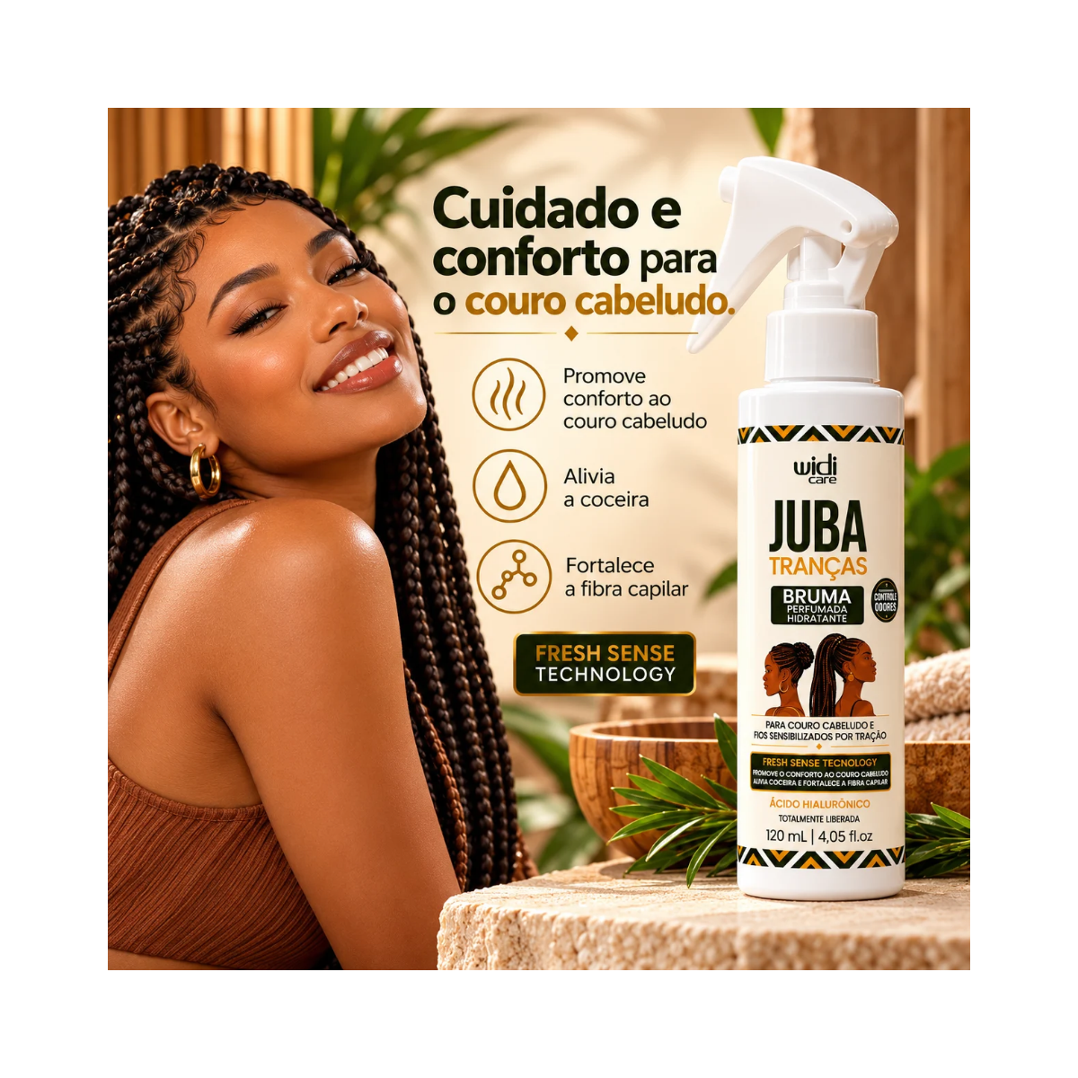 BRUMA PERFUMADA JUBA TRANÇA WIDI CARE 120ML