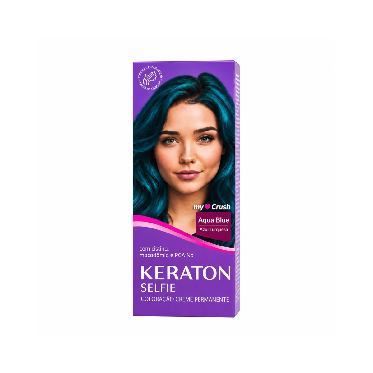COLORAÇÃO KERATON SELFIE MY CRUSH AQUA BLUE KERT 50G