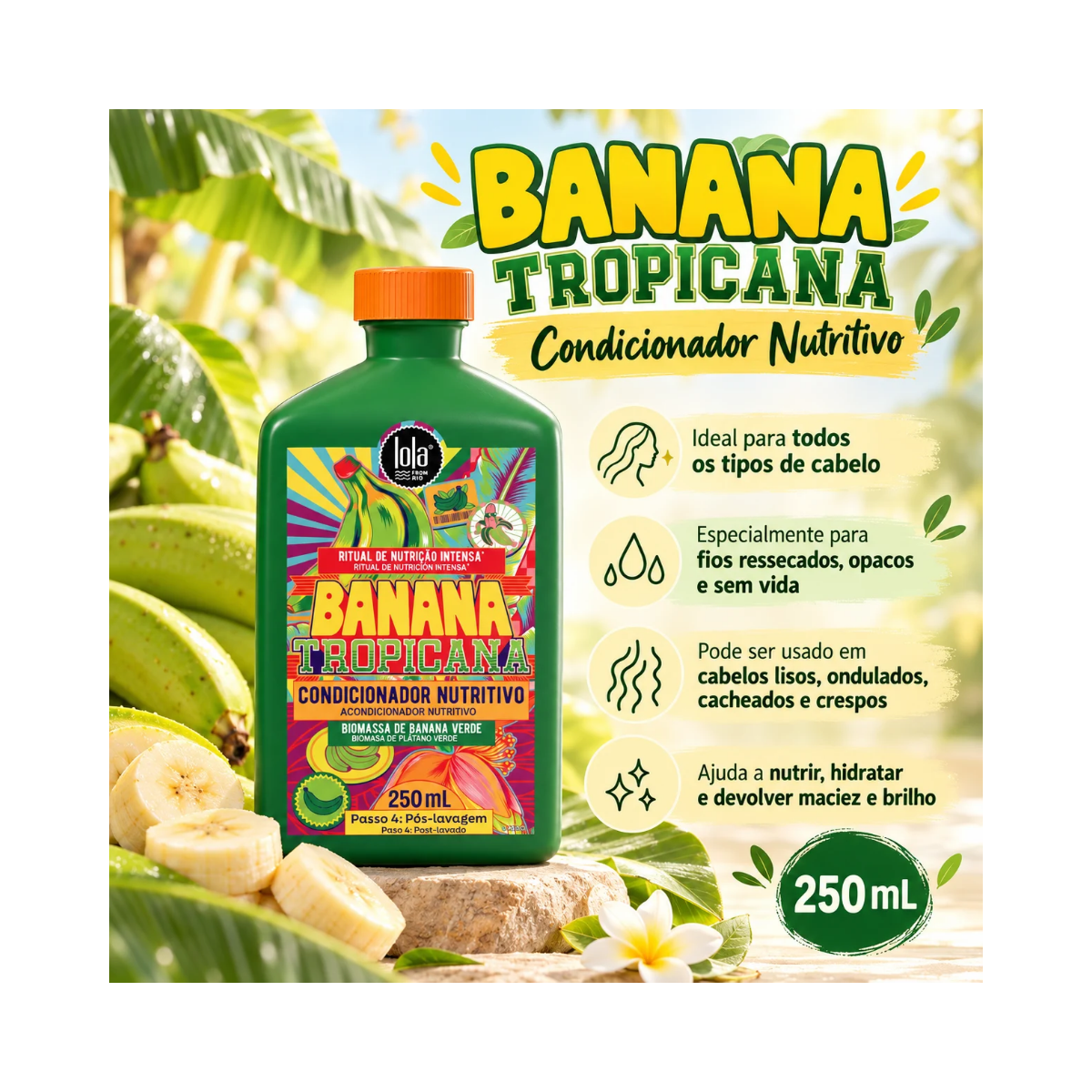 CONDICIONADOR BANANA TROPICANA LOLA COSMETICS 250G