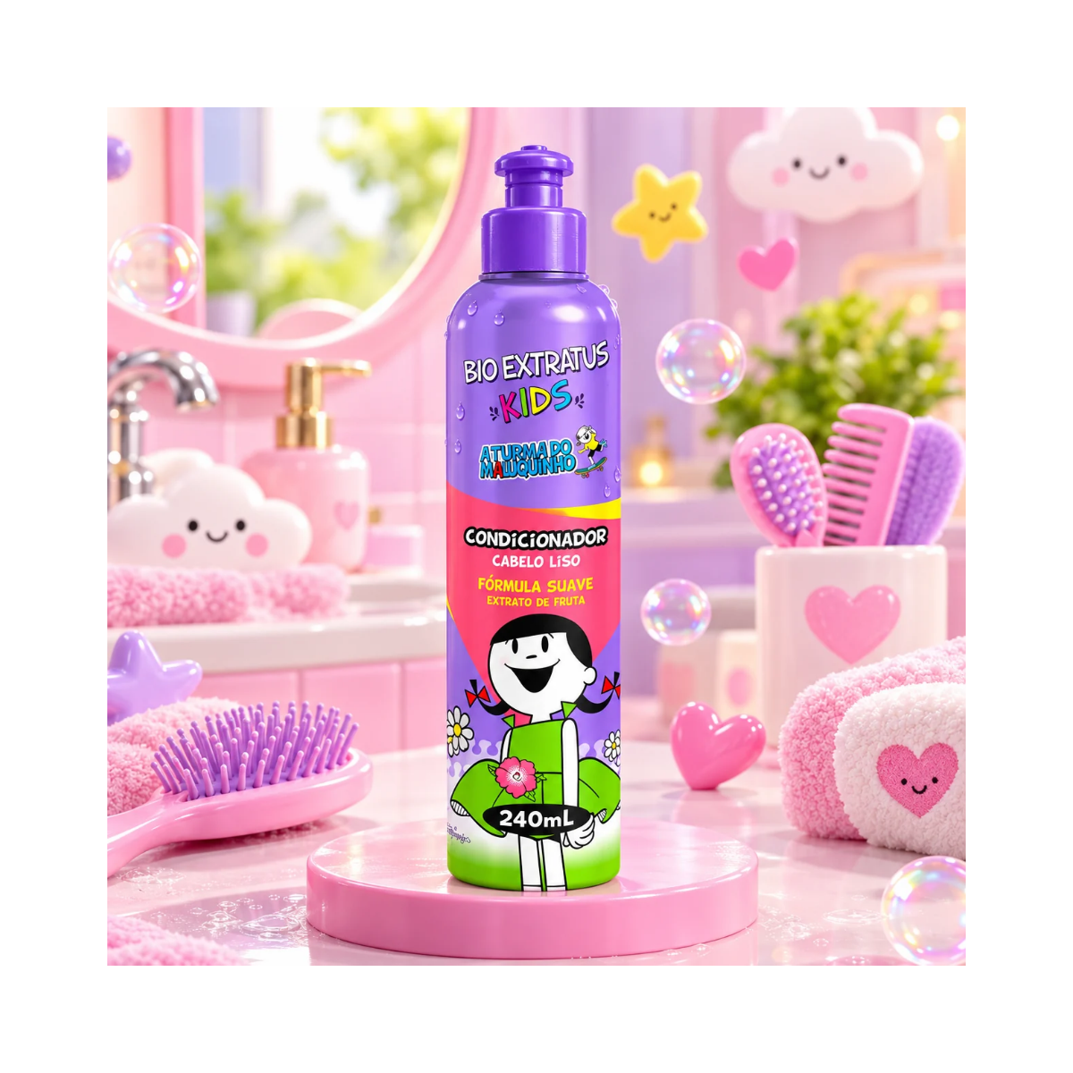CONDICIONADOR KIDS CABELO LISO BIO EXTRATUS 240ML