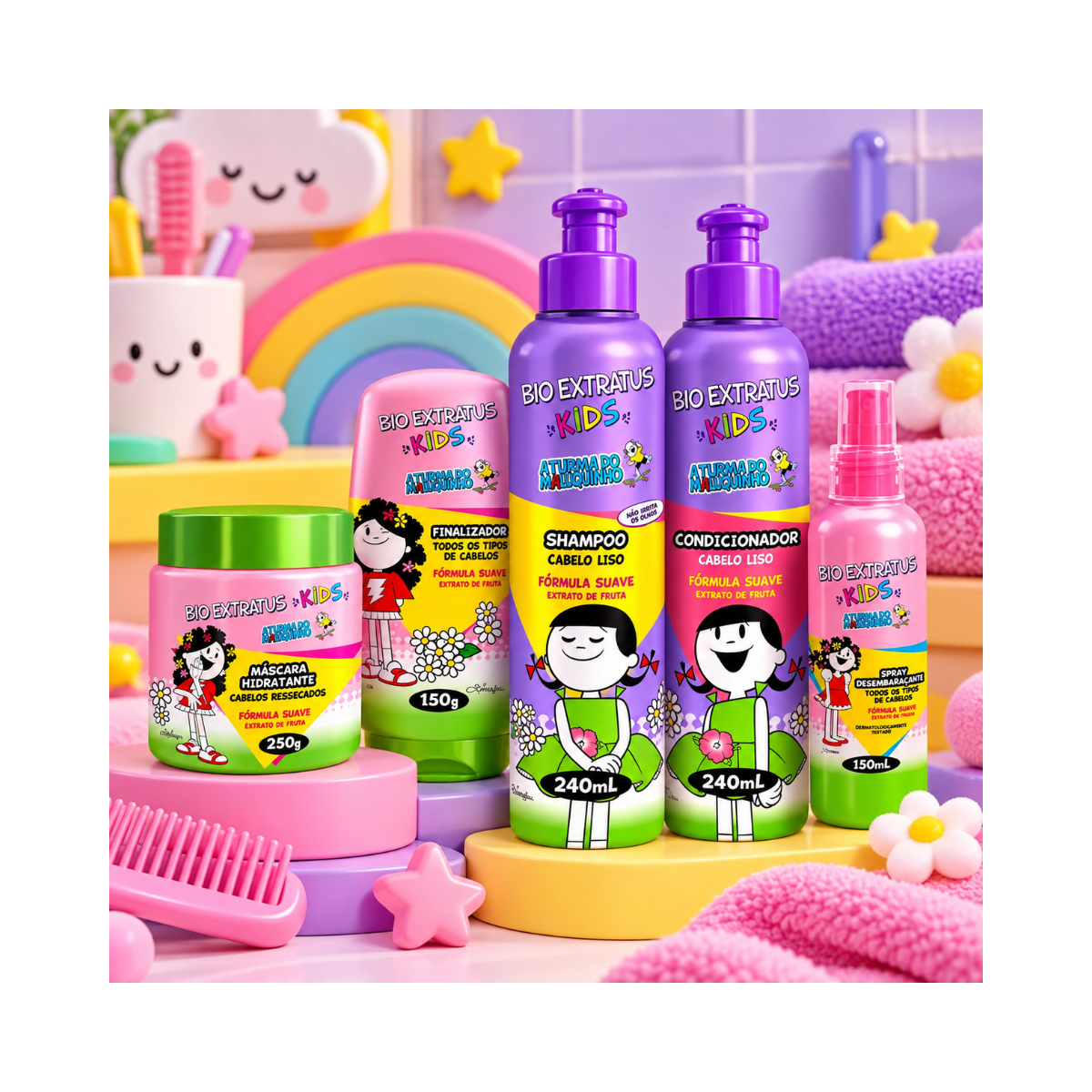 CONDICIONADOR KIDS CABELO LISO BIO EXTRATUS 240ML