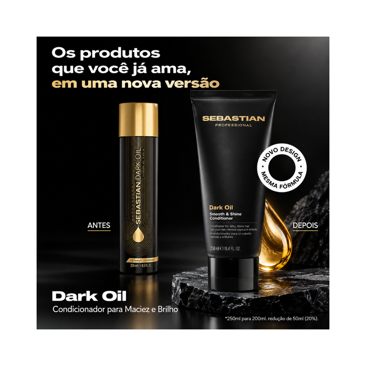 CONDICIONADOR WELLA SEBASTIAN DARK OIL 200ML