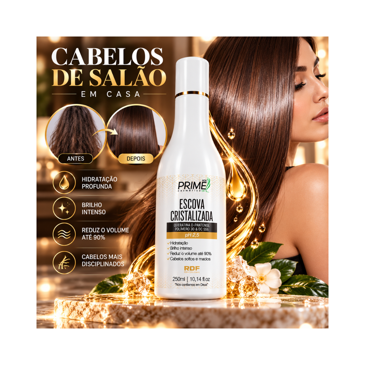 ESCOVA CRISTALIZADA RDF PRIME 250ML