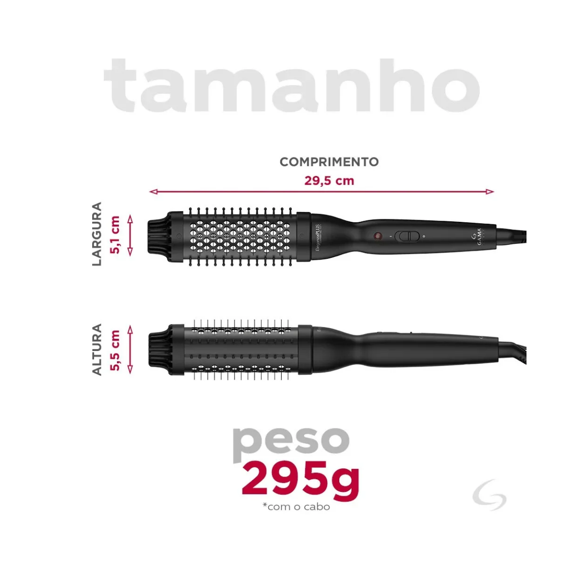 ESCOVA TERMICA MODELADORA ELEGANZA PLUS GAMA ITALY BIVOLT