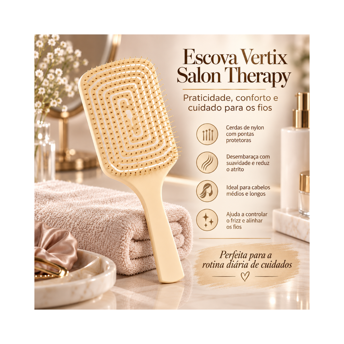ESCOVA VERTIX SALON THERAPY RAQUETE