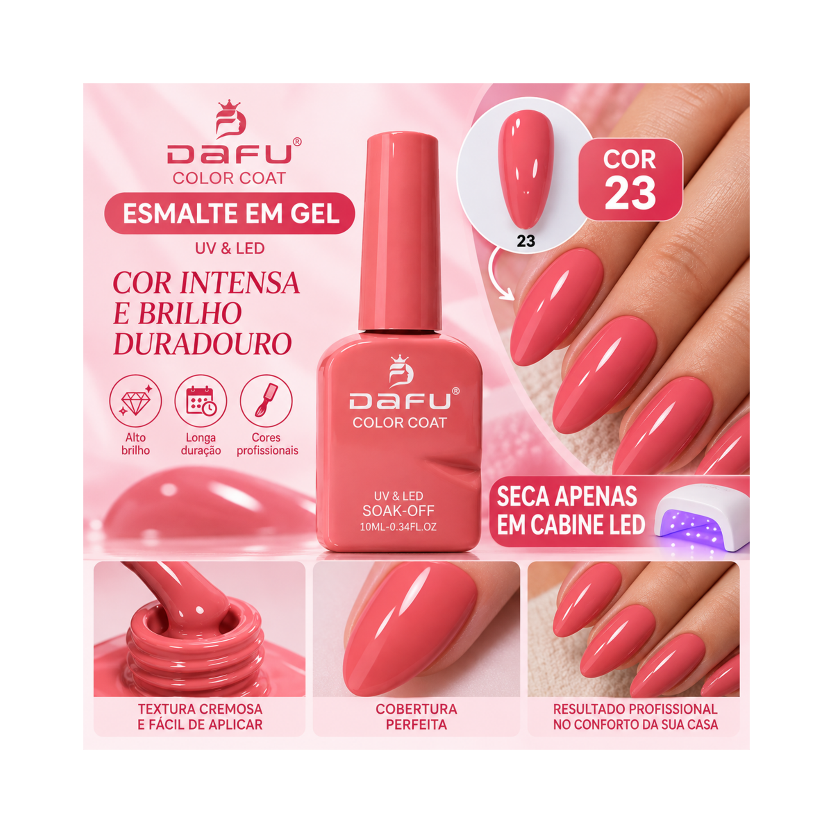 ESMALTE COLOR COAT M023 DAFU 10ML DF-EM98