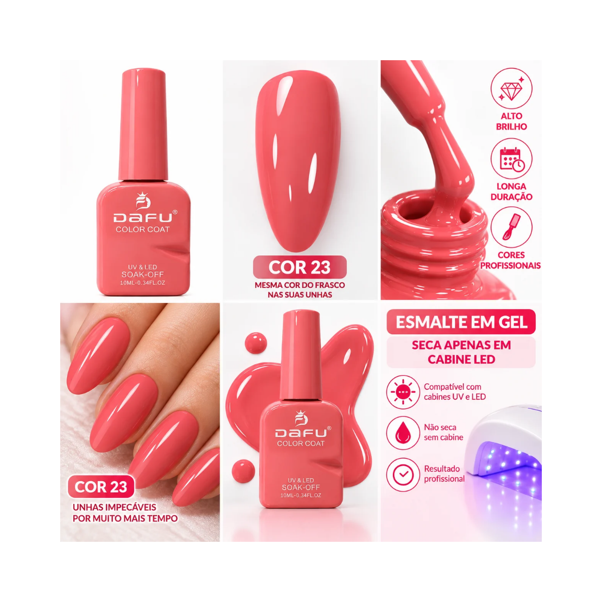 ESMALTE COLOR COAT M023 DAFU 10ML DF-EM98