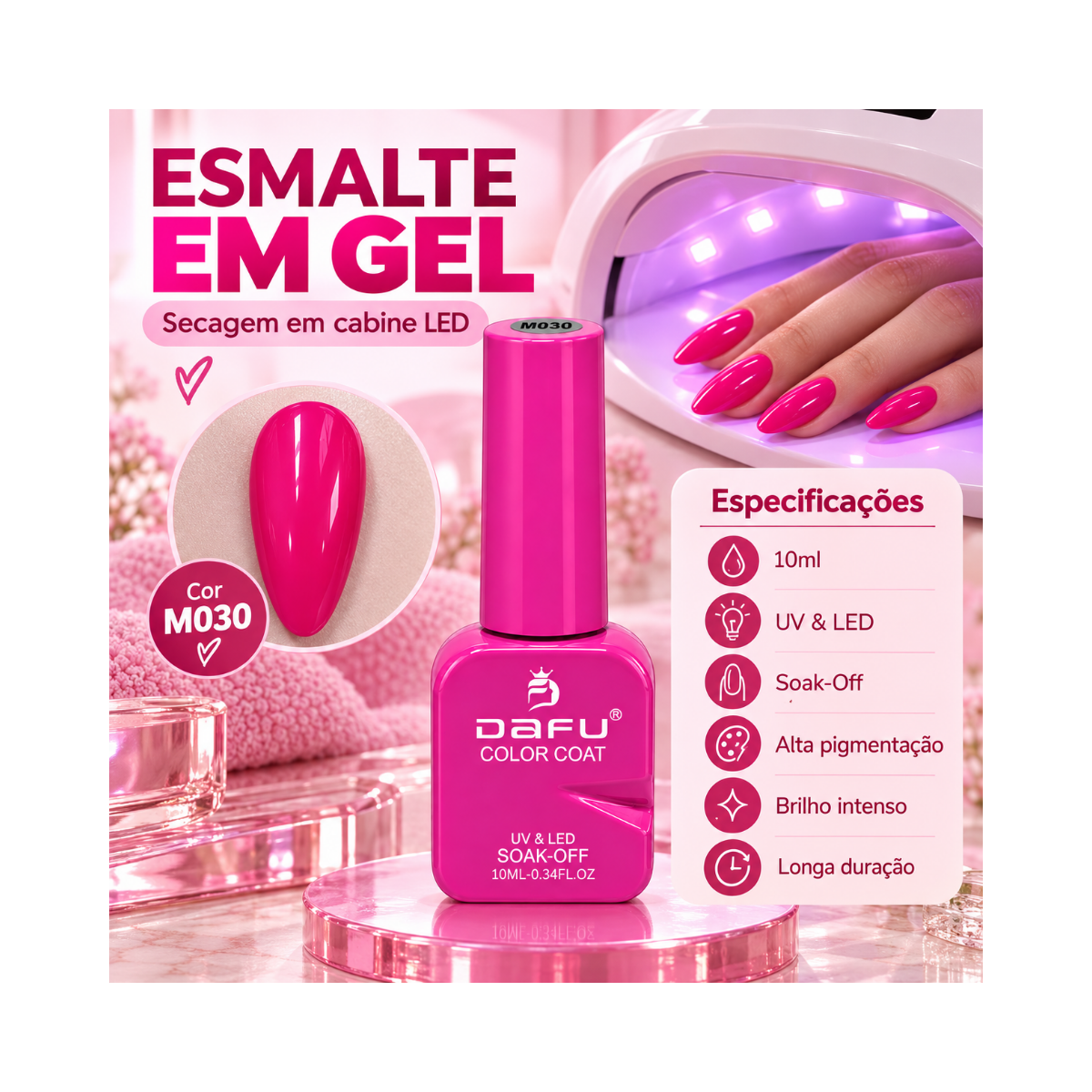 ESMALTE COLOR COAT M030 DAFU 10ML DF-EM98