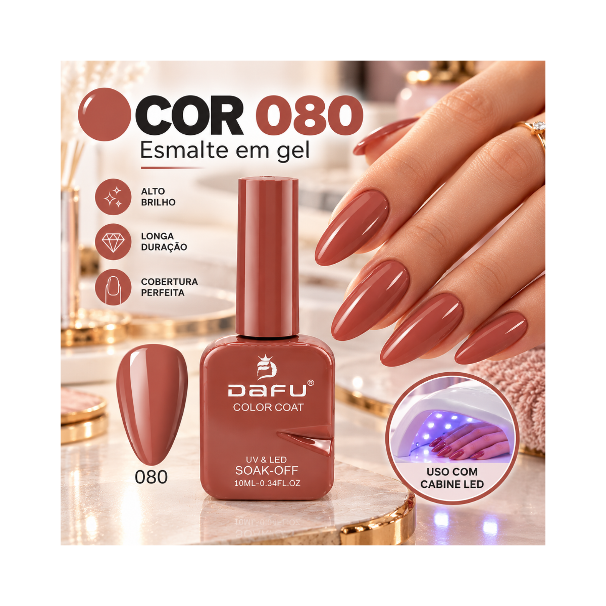 ESMALTE COLOR COAT M080 DAFU 10ML DF-EM98
