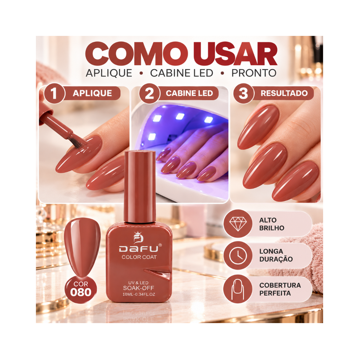 ESMALTE COLOR COAT M080 DAFU 10ML DF-EM98