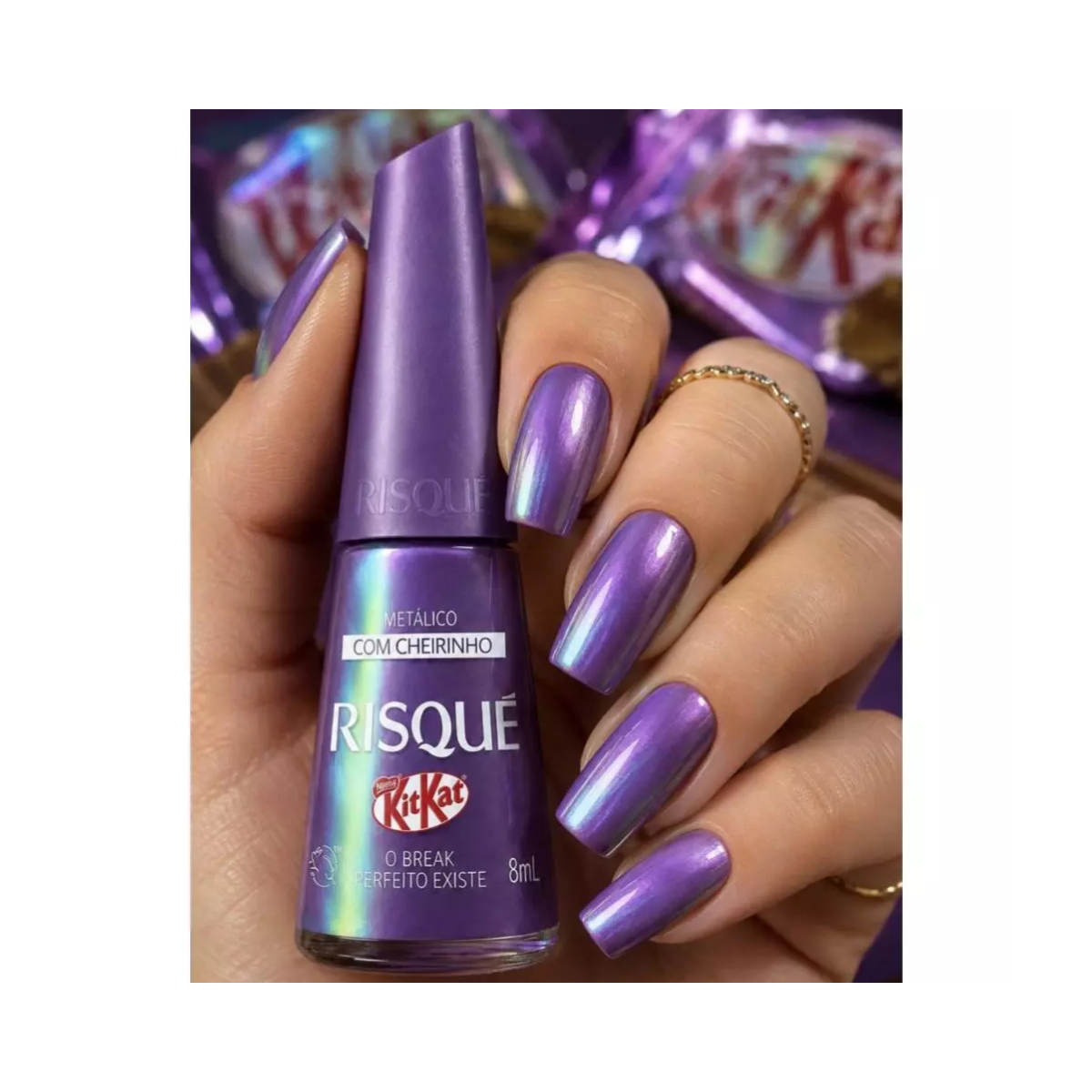 ESMALTE METÁLICO KIT KAT O BREAK PERFEITO EXISTE RISQUE 8ML