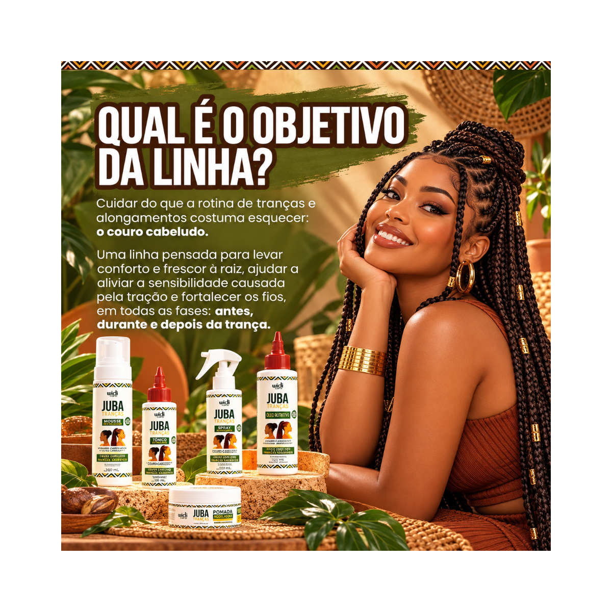 ESPUMA FIXADORA JUBA TRANÇA WIDI CARE 200ML