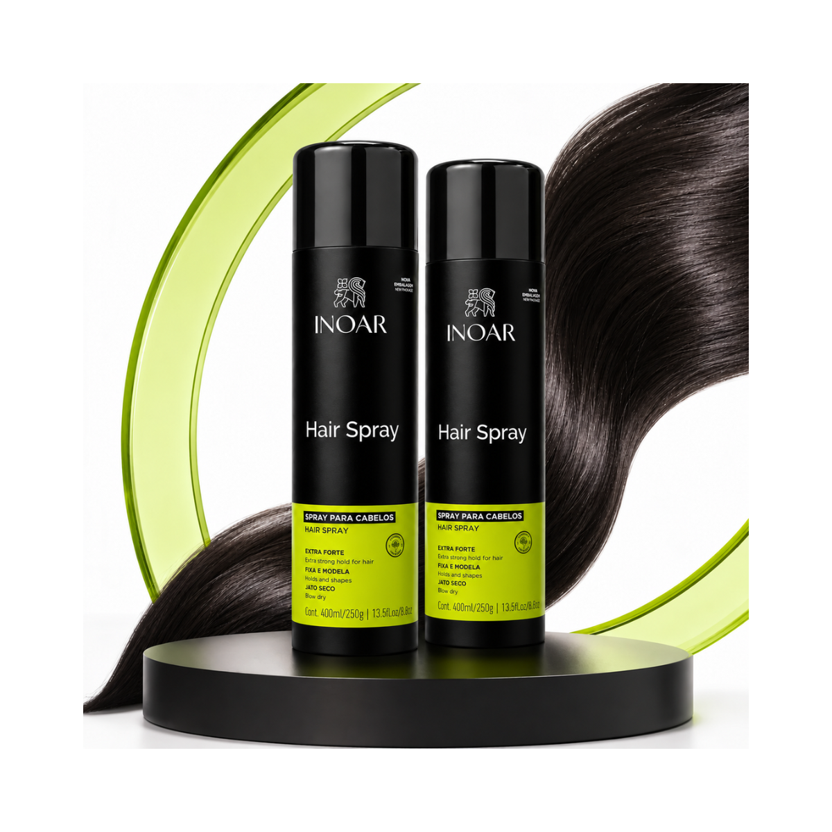 KIT 2 HAIR SPRAY INOAR EXTRA FORTE 400ML