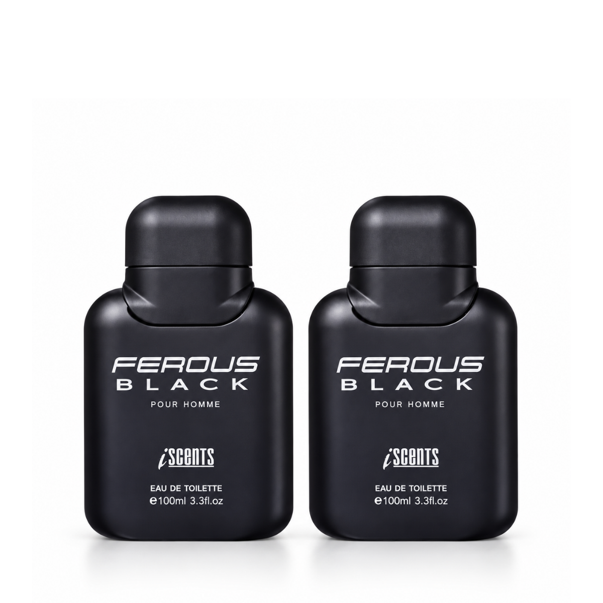 KIT 2 PERFUMES I-SCENTS EDT MASCULINO BLACK FEROUS 100ML