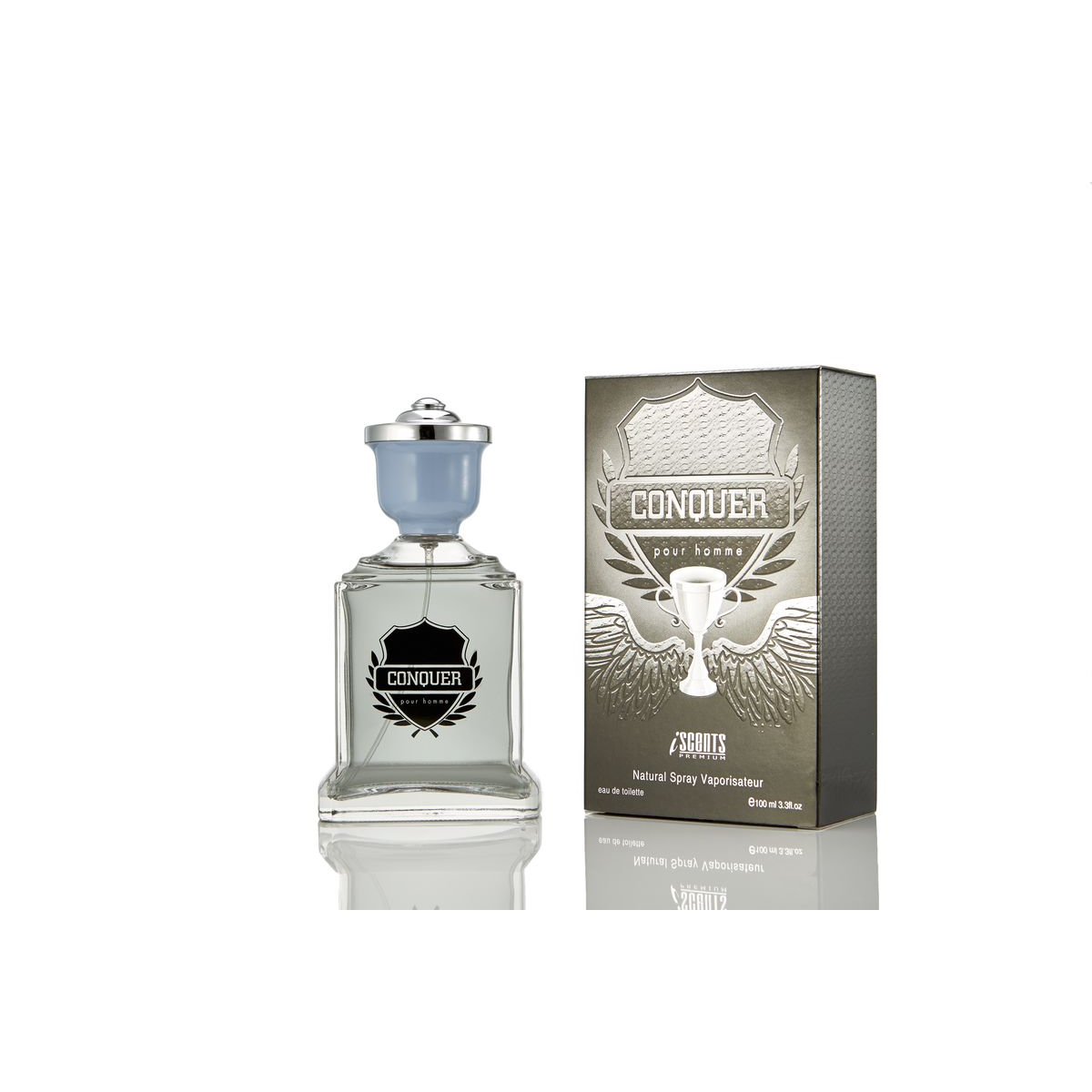 KIT 2 PERFUMES I-SCENTS EDT MASCULINO CONQUER 100ML