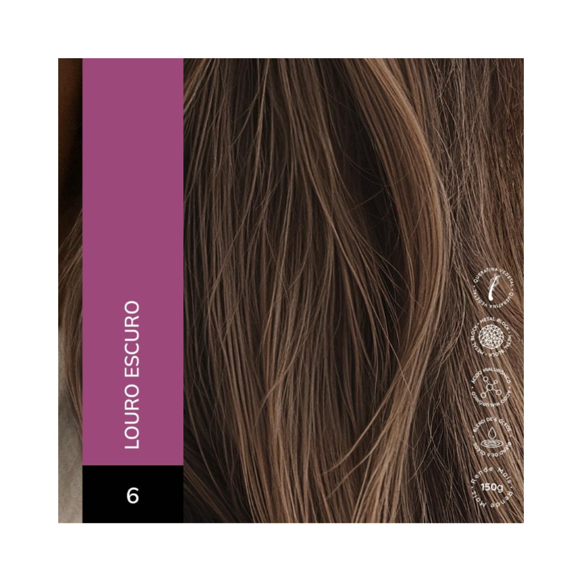KIT ALTA MODA 2 COLORAÇÕES 6.0 LOURO ESCURO 150G + ÓLEO DE ARGAN MARROCOS