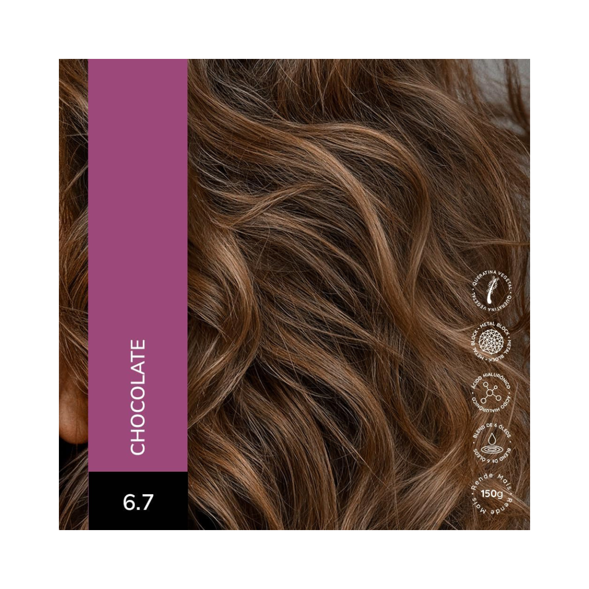 KIT ALTA MODA 2 COLORAÇÕES 6.7 CASTANHO LUMINOSO CLARO + ÓLEO DE ARGAN MARROCOS