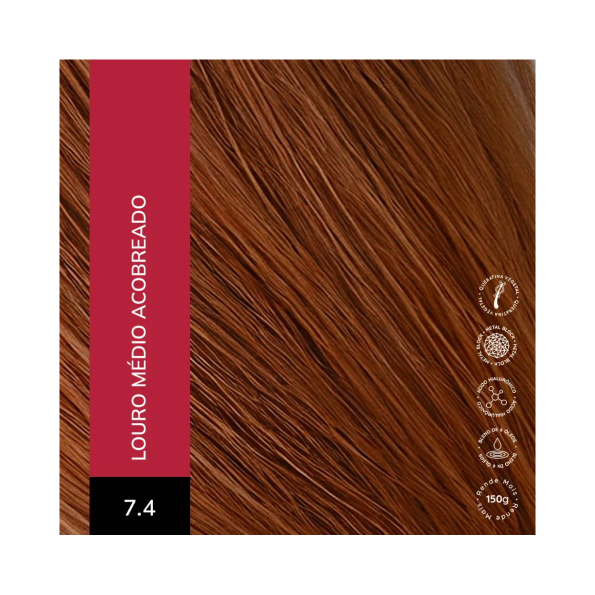 KIT ALTA MODA 2 COLORAÇÕES 7.4 LOURO MÉDIO ACOBREADO + ÓLEO DE ARGAN MARROCOS