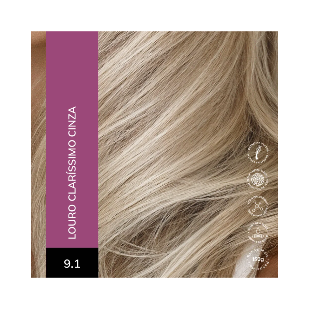 KIT ALTA MODA 2 COLORAÇÕES 9.1 LOURO CLARÍSSIMO CINZA + ÓLEO DE ARGAN MARROCOS