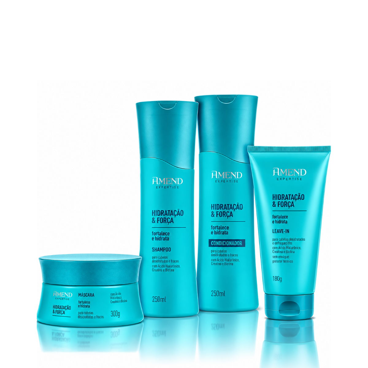 KIT AMEND MASC HIDRAT FORÇA 300G + GOLD BLACK REPARADOR DE PONTAS 30ML