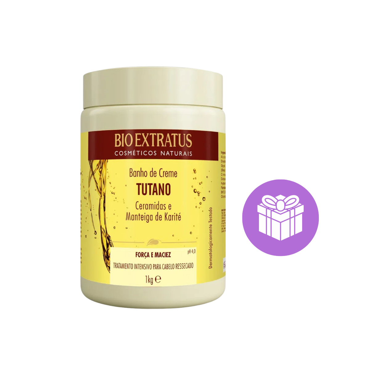 KIT BIO EXTRATUS BANHO DE CREME TUTANO 1KG + ACESSÓRIO SORTIDO