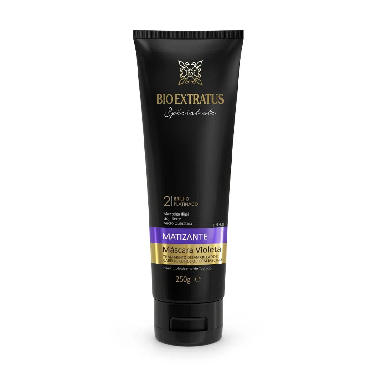 KIT BIO EXTRATUS MÁSCARA MATIZANTE VIOLETA 250G + ACESSÓRIO SORTIDO