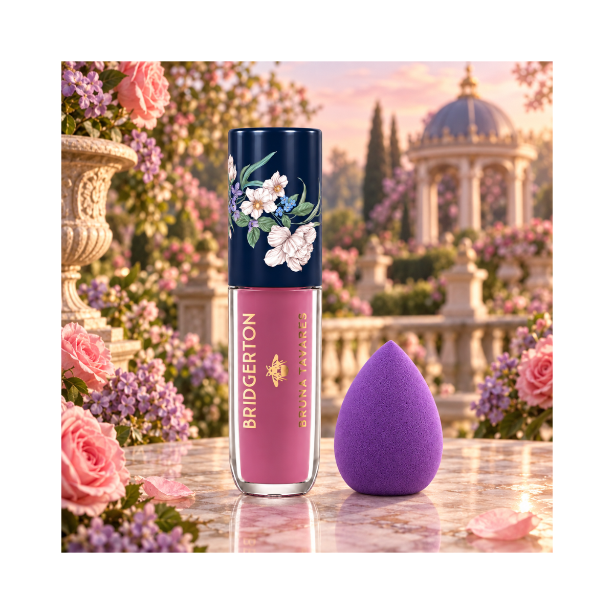 KIT BRUNA TAVARES BRIDGERTON BLUSH LÍQUIDO FLAWLESS + ESPONJA 