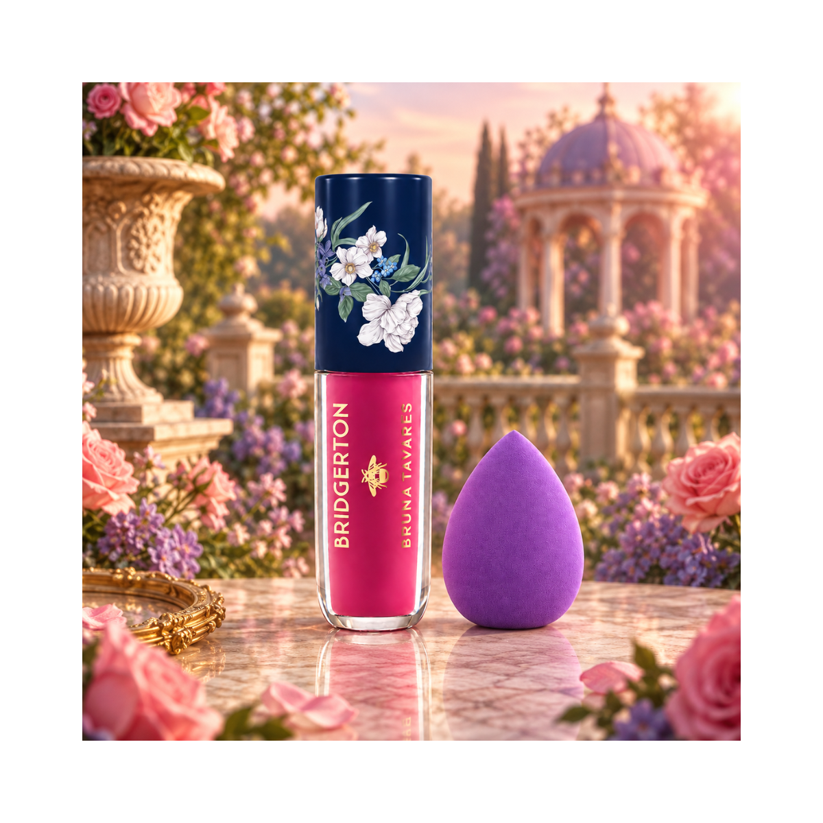 KIT BRUNA TAVARES BRIDGERTON BLUSH LÍQUIDO QUEEN + ESPONJA