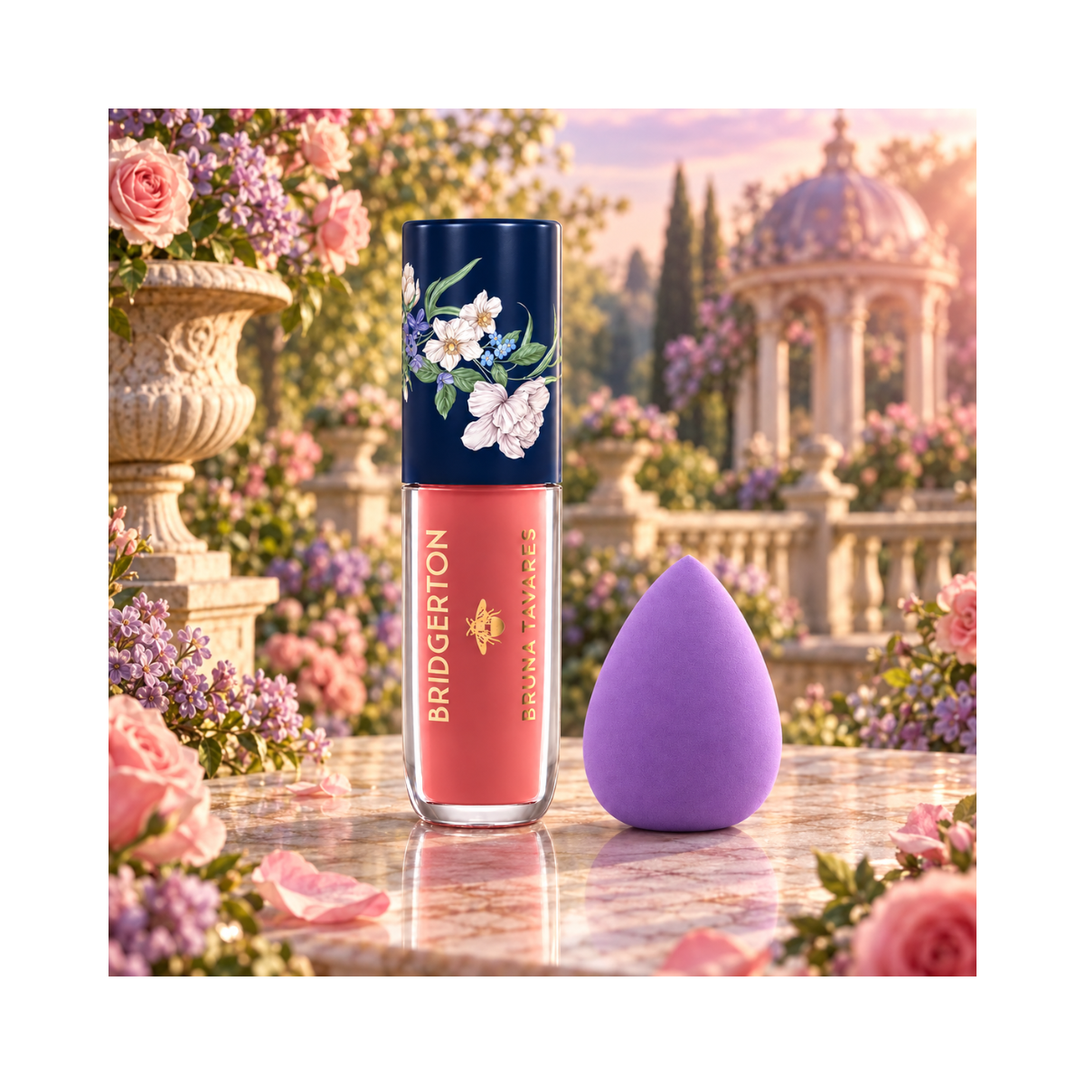 KIT BRUNA TAVARES BRIDGERTON BLUSH LÍQUIDO SECRET + ESPONJA