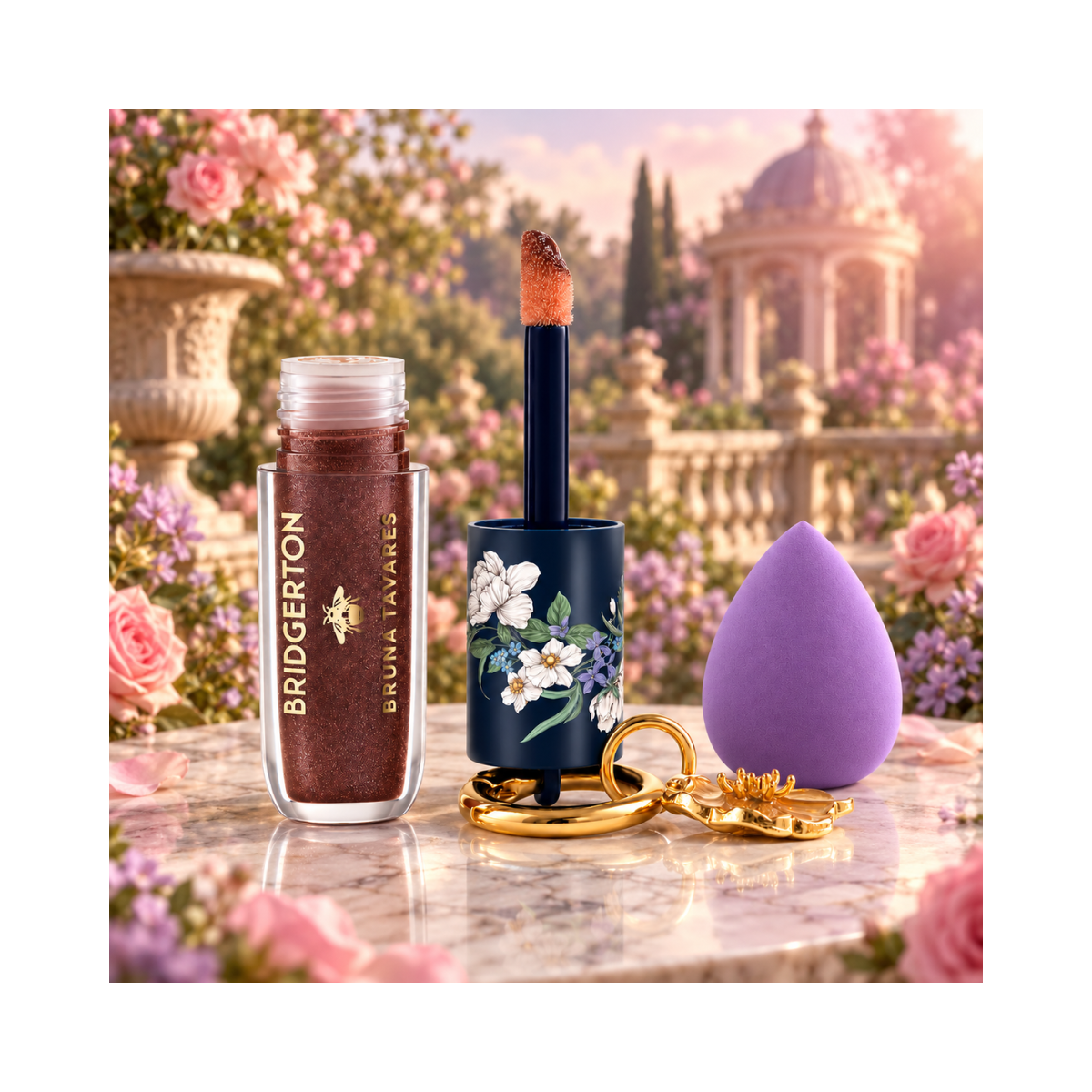 KIT BRUNA TAVARES BRIDGERTON GLOSS DRAMA + ESPONJA
