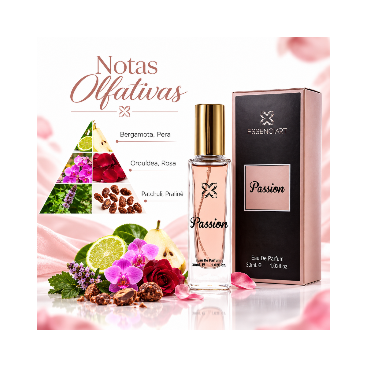 KIT ESSENCIART EDP PASSION 30ML + PORTA PERFUME 5ML