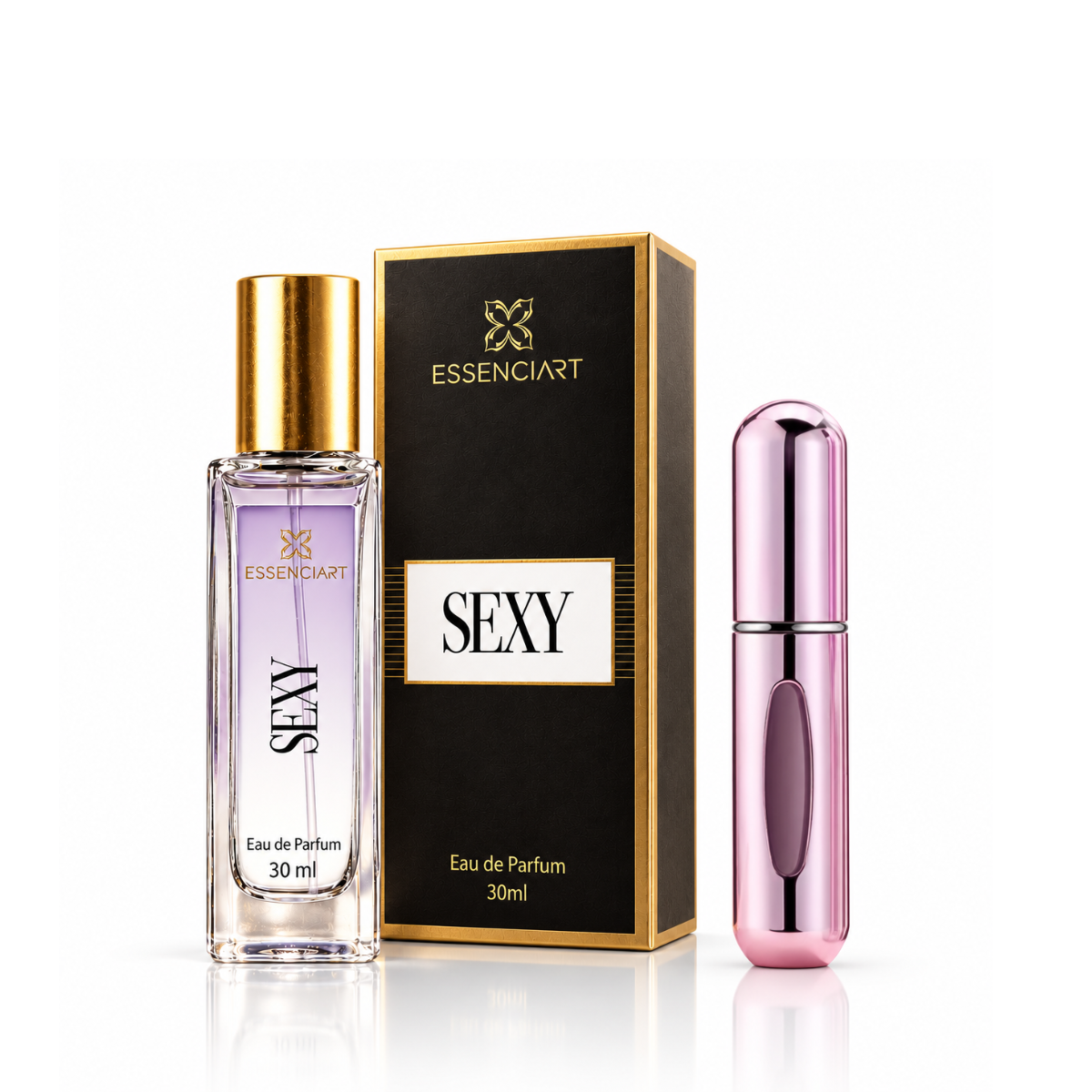 KIT ESSENCIART PERFUME SEXY EDP 30ML + PORTA PERFUME