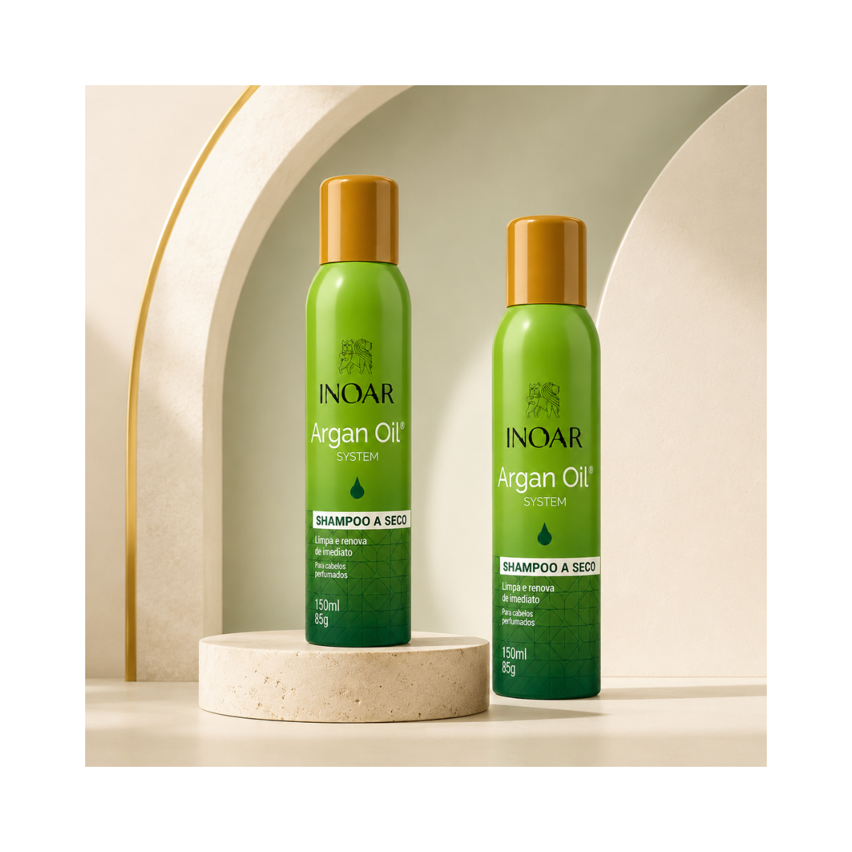 KIT INOAR 2 SHAMPOO A SECO ARGAN OIL 150ML