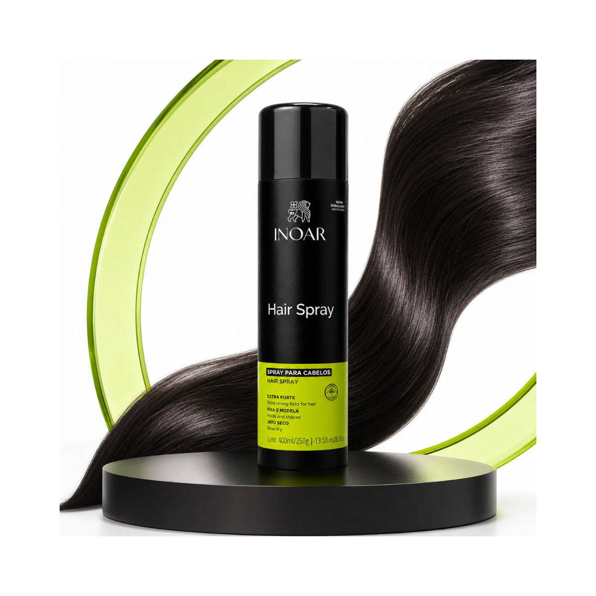 KIT INOAR C/3 SPRAY FIXADOR EXTRA FORTE 400ML