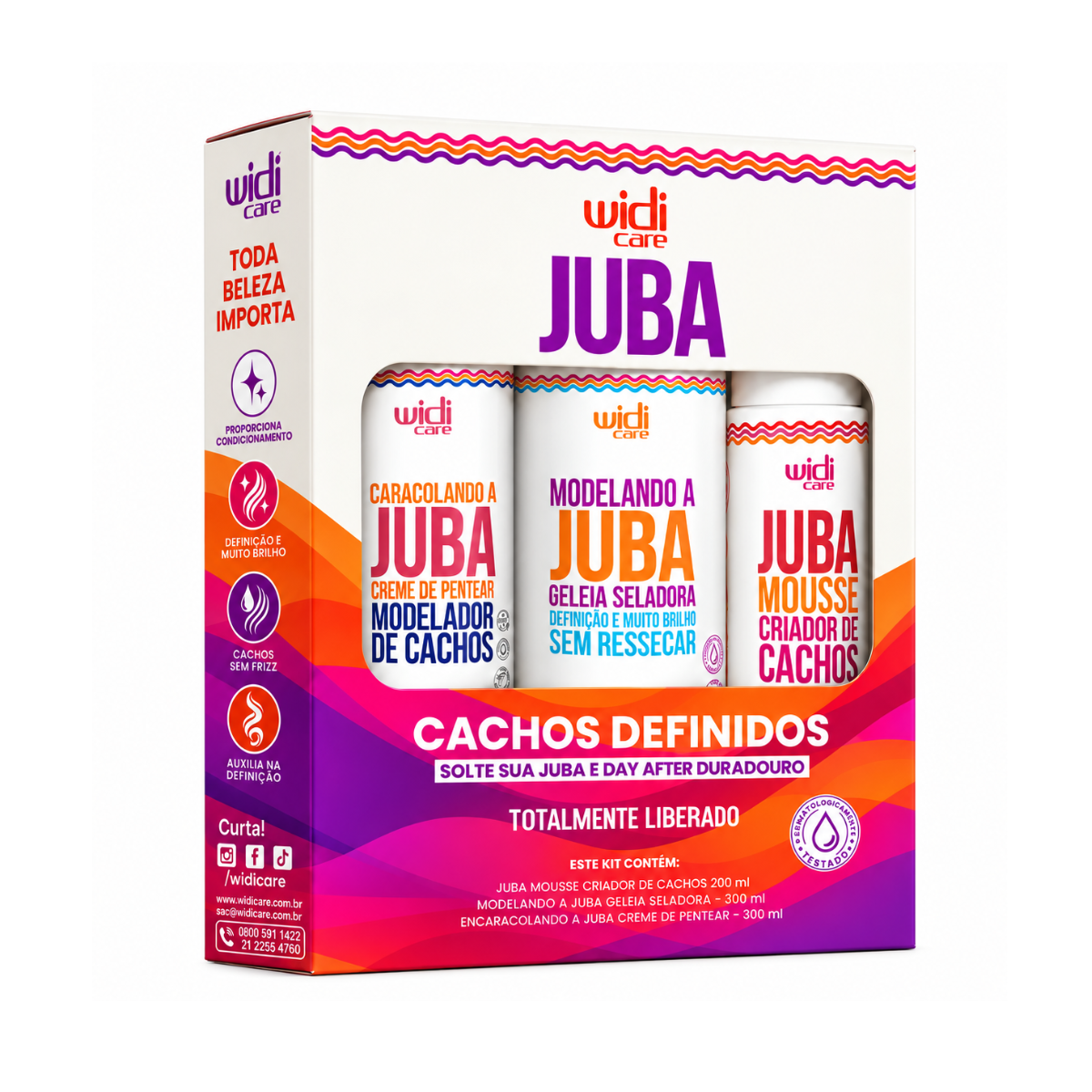 KIT JUBA DEFINIÇÃO EXTREMA 800ML  WIDI CARE