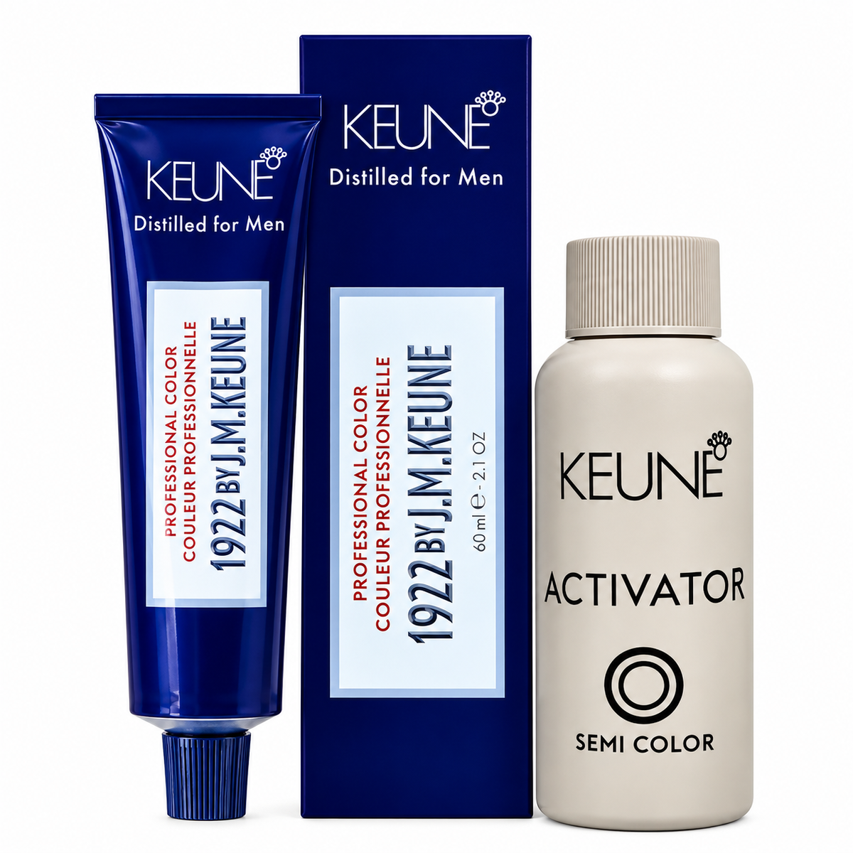 KIT KEUNE COLORAÇÃO FOR MEN 1922 4 CASTANHO MÉDIO + ACTIVATOR 60ML