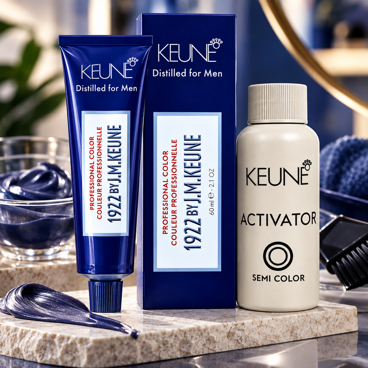 KIT KEUNE COLORAÇÃO FOR MEN 1922 6 LOURO ESCURO + ACTIVATOR 60ML
